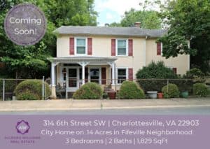 314 6th Street SW | Charlottesville, VA 22903 - Coming Soon!